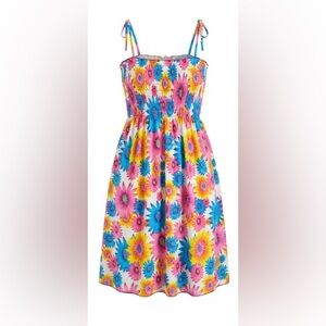 NWT-Floral Sundress Smocked Bodice
Casual-Summer Beach Casual Coverup Sun Dress